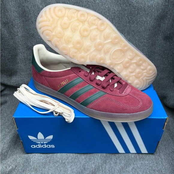 adidas gazelle silver green womens Limited edition Burnley FC Ashley Barnes inspired Claret / blue / whit   Sneakcustomtrainers.com